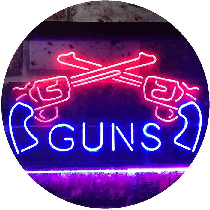 Gun Shop Guns LED Light Sign - Way Up Gifts