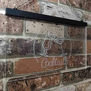 Cocktails LED Light Sign - LED Gift Works