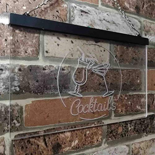 Cocktails LED Light Sign - LED Gift Works