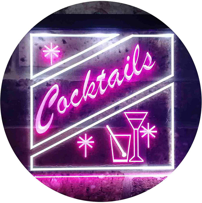 Cocktails LED Light Sign - Way Up Gifts