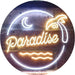 Beach Palm Tree Paradise Island LED Light Sign - Way Up Gifts