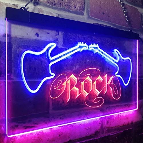 Guitars Rock Music LED Light Sign - Way Up Gifts