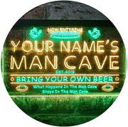 Personalized Sports Football Theme Man Cave LED Light Sign - LED Gift Works
