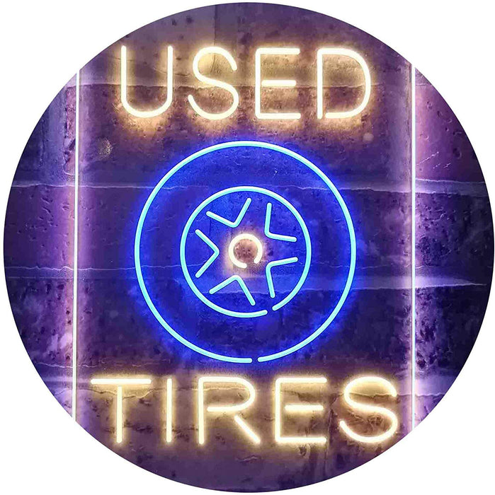 Auto Shop Car Garage Used Tires LED Light Sign - Way Up Gifts