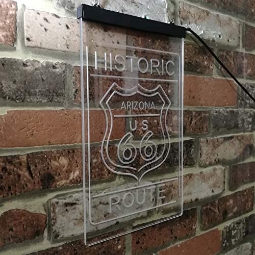 Arizona Historic Route US 66 LED Light Sign - Way Up Gifts