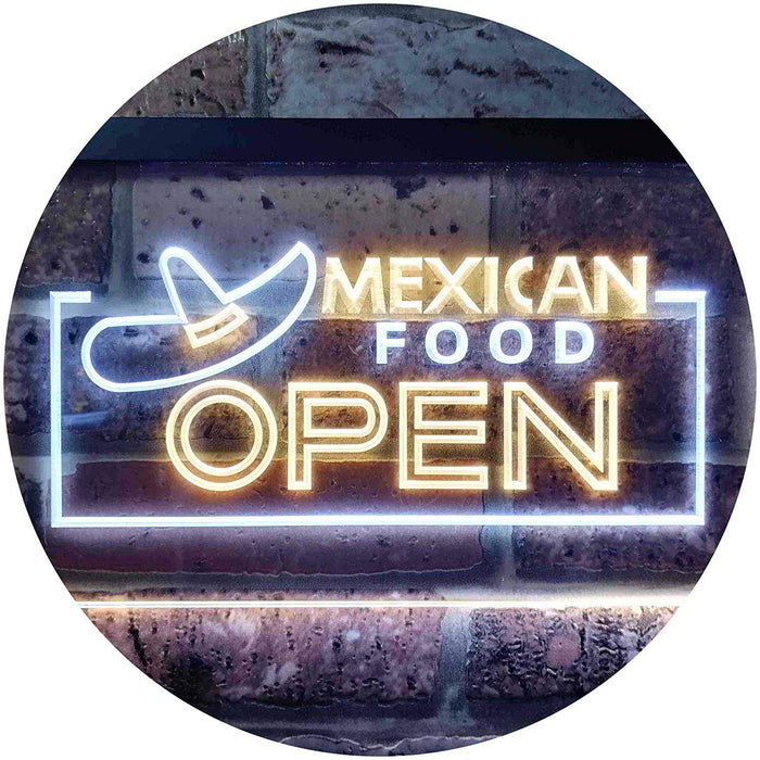 Restaurant Mexican Food Open LED Light Sign - Way Up Gifts