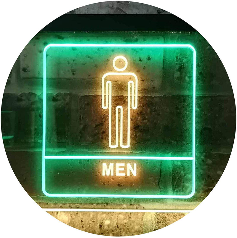 Men Bathroom Restroom LED Light Sign - LED Gift Works