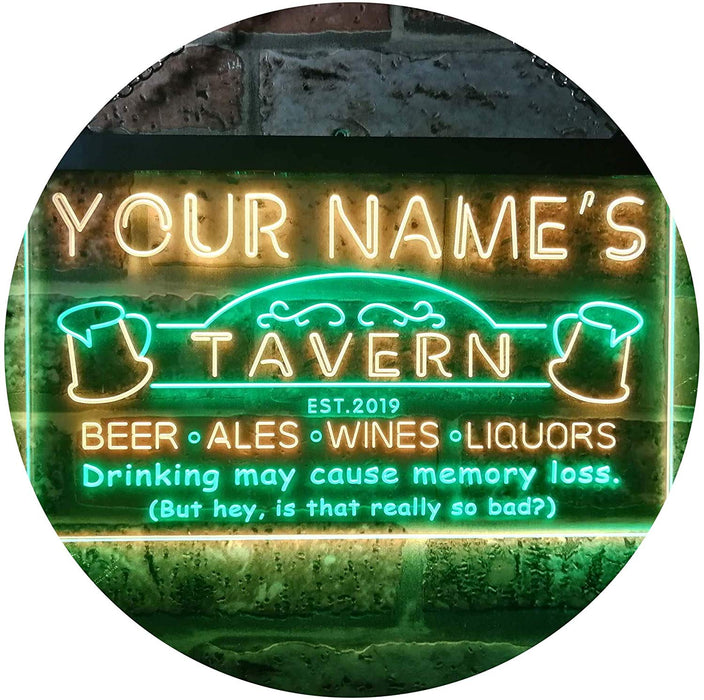 Personalized Tavern Bar LED Light Sign - Way Up Gifts