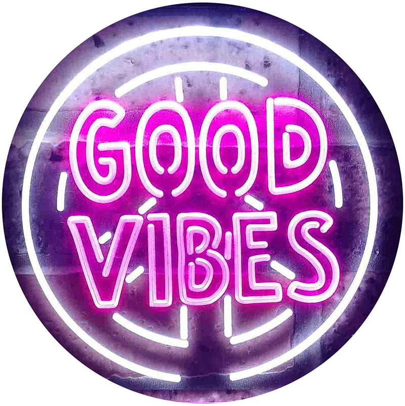 Good Vibes LED Light Sign - LED Gift Works