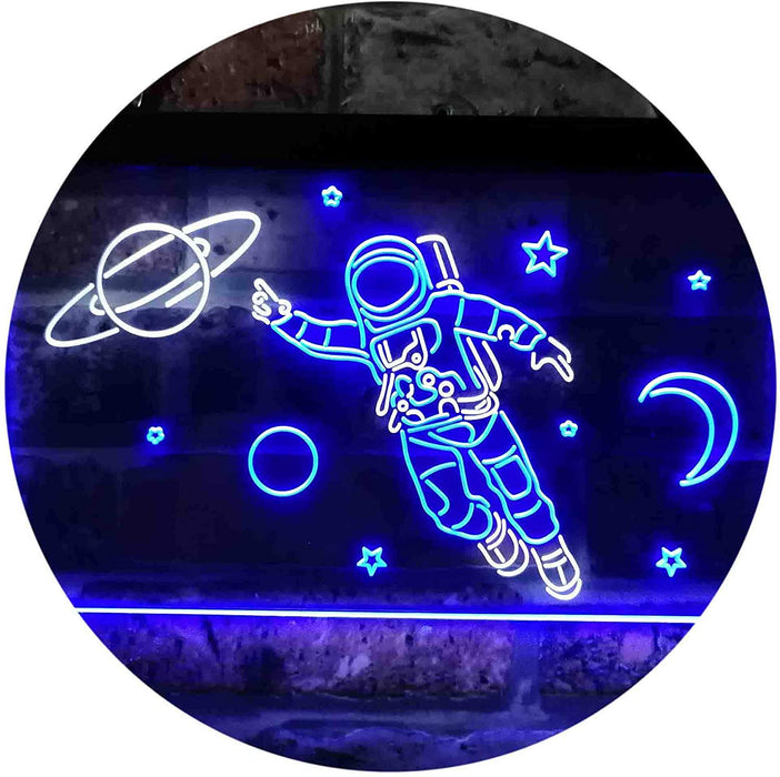 Astronaut Planets Stars Space Moon LED Light Sign - Way Up Gifts