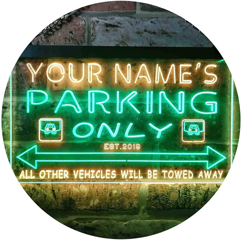 Personalized Parking Only LED Light Sign - LED Gift Works