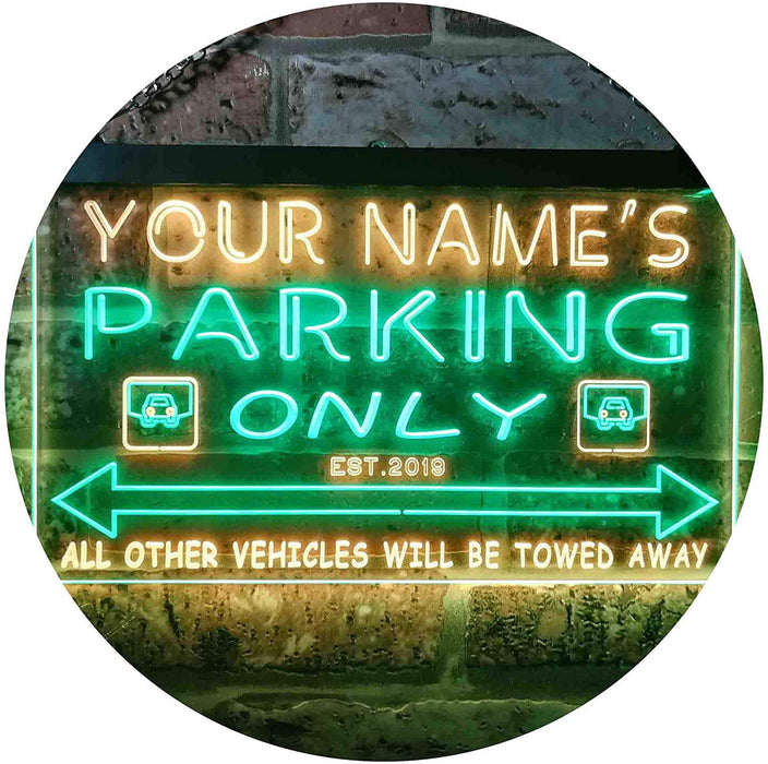 Personalized Parking Only LED Light Sign - Way Up Gifts