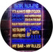 Bar Rules LED Light Sign - Way Up Gifts