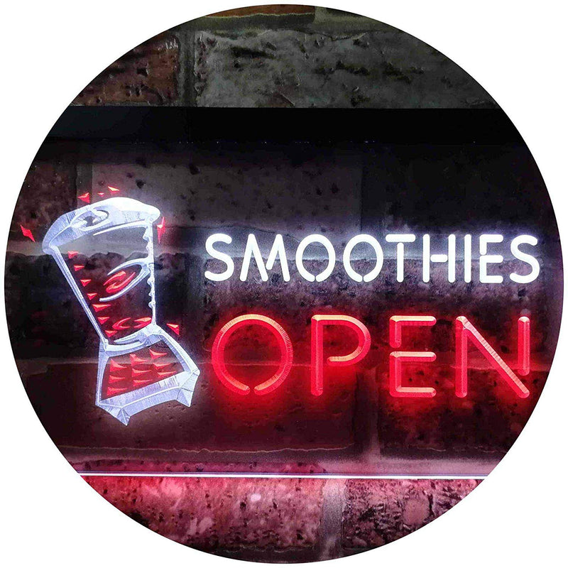 Smoothies Open LED Light Sign - LED Gift Works