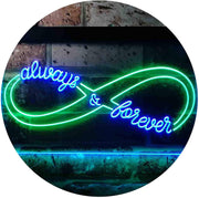 Love Infinity Always & Forever LED Light Sign - LED Gift Works
