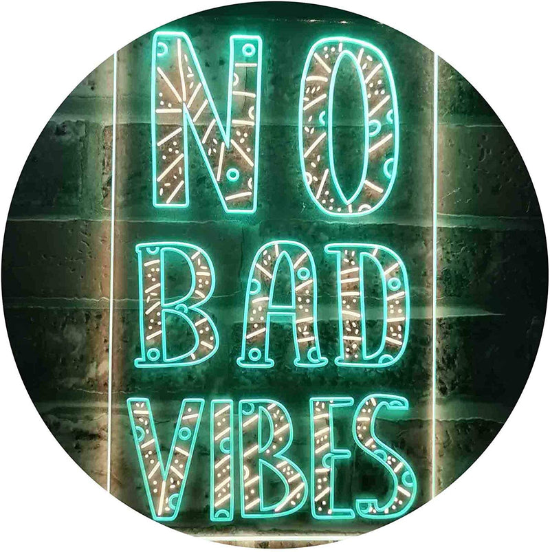 No Bad Vibes LED Light Sign - LED Gift Works