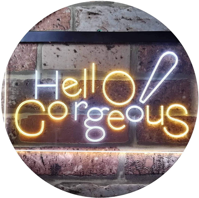 Beauty Shop Hello Gorgeous LED Light Sign - LED Gift Works