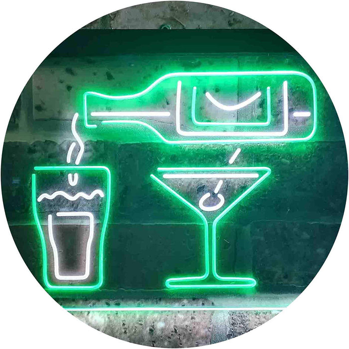 Wine Beer Shots Liquor Cocktails LED Light Sign - Way Up Gifts