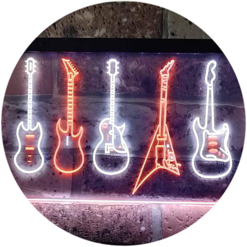 Music Guitar Set LED Light Sign - LED Gift Works