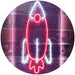 Space Shuttle Rocket Kids Wall Decor LED Light Sign - Way Up Gifts