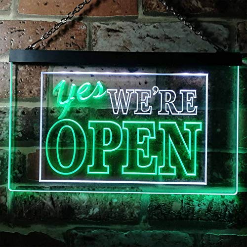 Yes We're Open LED Light Sign - Way Up Gifts