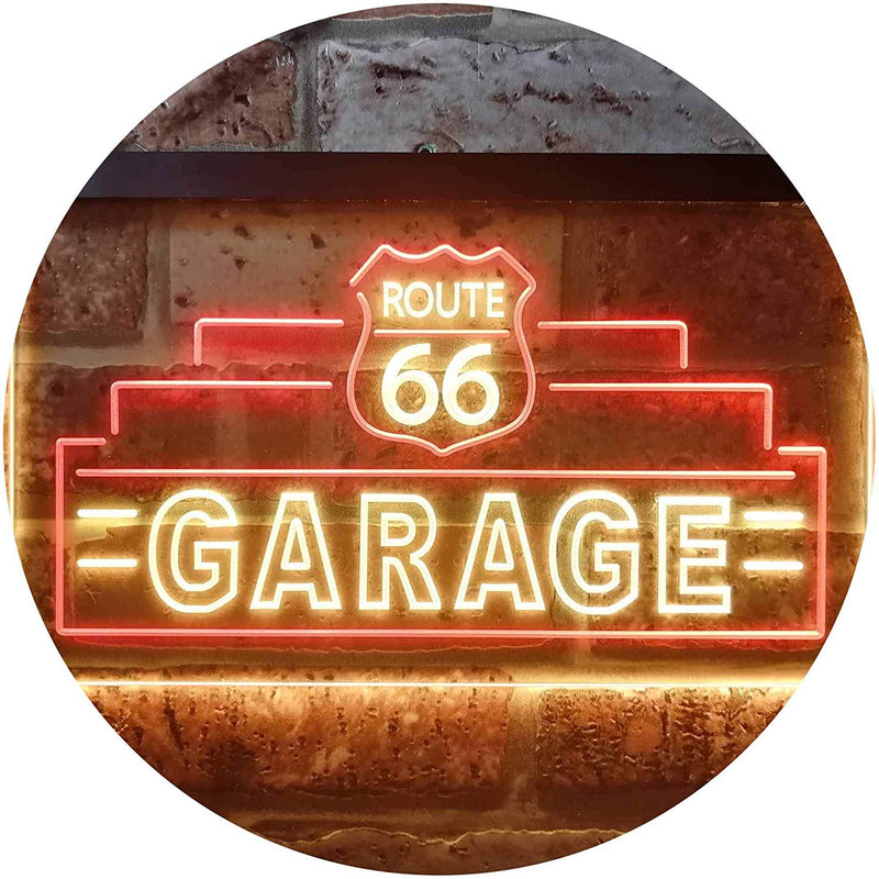 Route 66 Garage LED Light Sign - LED Gift Works
