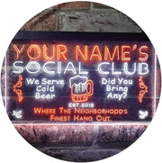 Personalized Social Club LED Light Sign - LED Gift Works