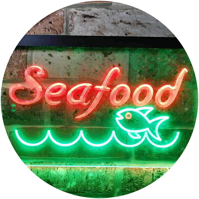 Fish Seafood Restaurant LED Light Sign - Way Up Gifts
