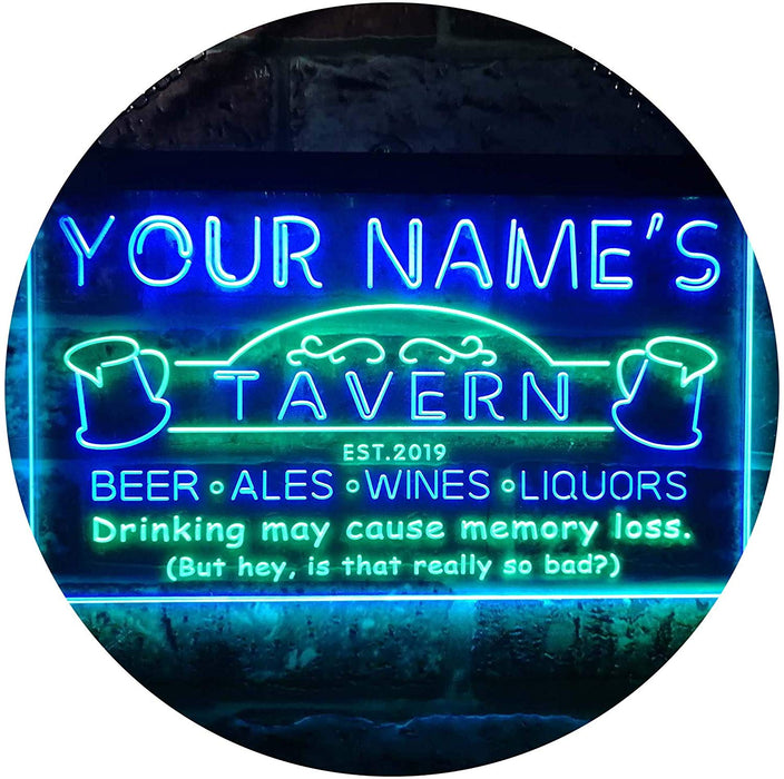 Personalized Tavern Bar LED Light Sign - Way Up Gifts