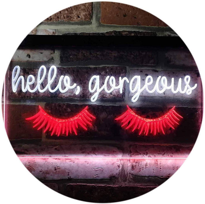 Eyelash Hello Gorgeous LED Light Sign - Way Up Gifts