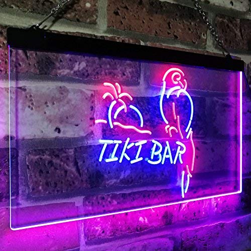 Parrot Tiki Bar LED Light Sign - LED Gift Works