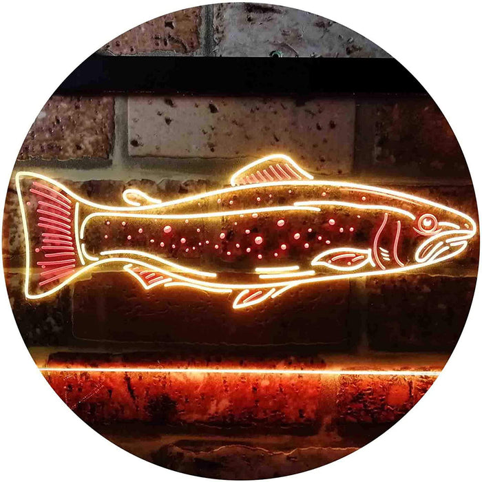 Trout Fish Bait Shop Fishing LED Light Sign - Way Up Gifts