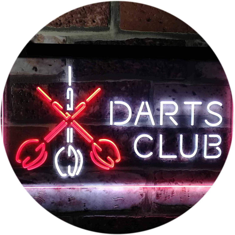 Darts Club LED Light Sign - LED Gift Works