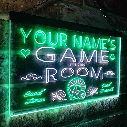 Personalized Game Room LED Light Sign - LED Gift Works