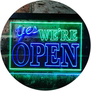 Yes We're Open LED Light Sign - LED Gift Works
