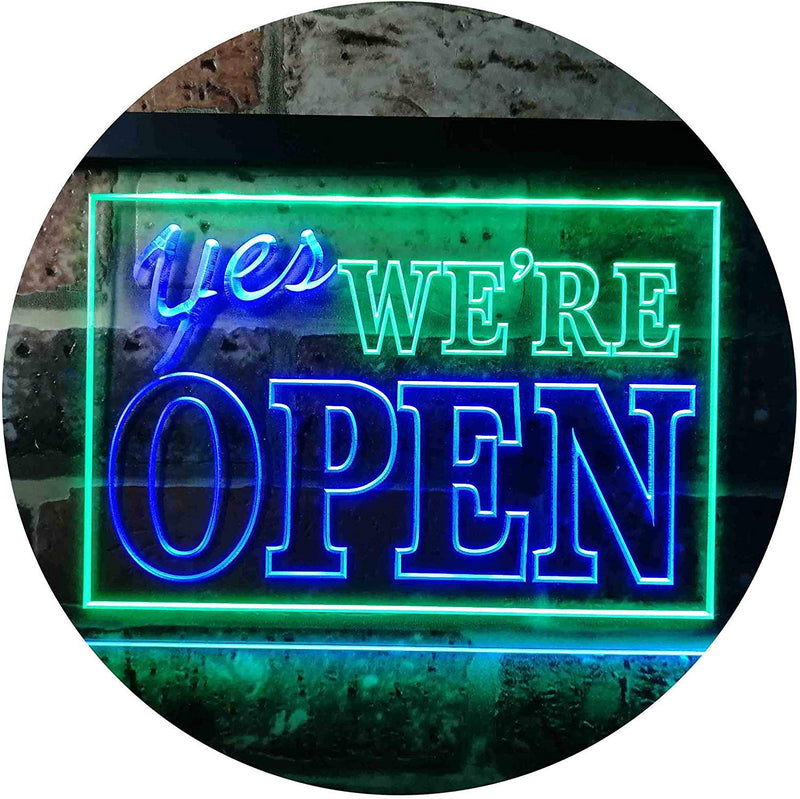 Yes We're Open LED Light Sign - LED Gift Works