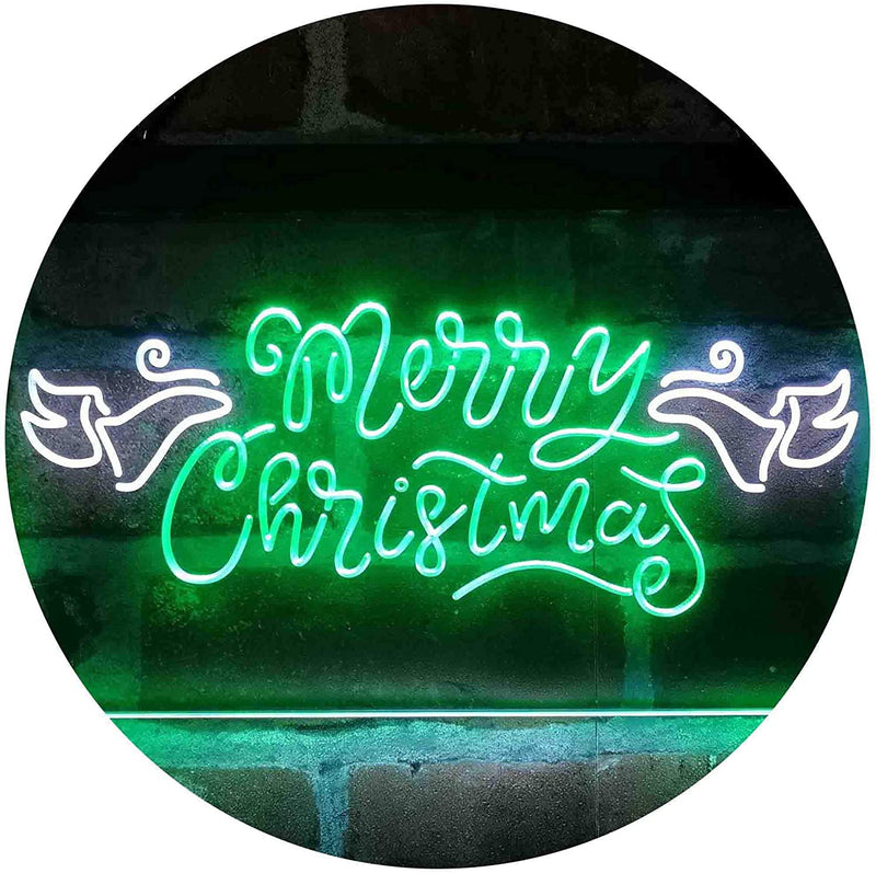 Merry Christmas Wing Decoration LED Light Sign - LED Gift Works