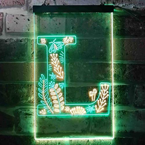 Family Name Letter L Monogram Initial LED Light Sign - Way Up Gifts
