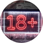 Adults Only 18+ LED Light Sign - LED Gift Works