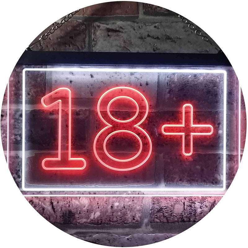 Adults Only 18+ LED Light Sign - LED Gift Works