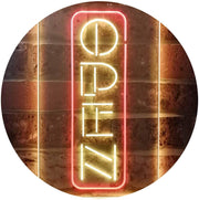 Vertical Open Sign LED Light Sign - LED Gift Works