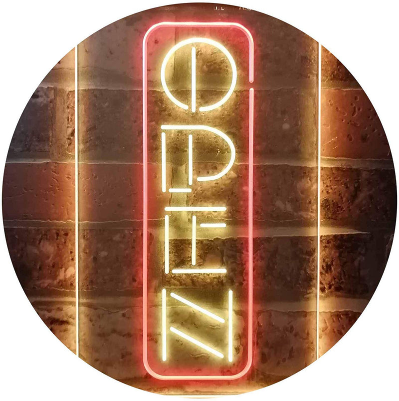 Vertical Open Sign LED Light Sign - LED Gift Works