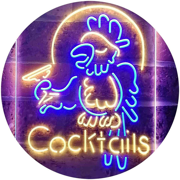 Cocktails Parrot LED Light Sign - Way Up Gifts