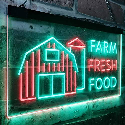 Farm Fresh Food LED Light Sign - LED Gift Works