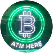 Bitcoin ATM Here LED Light Sign - LED Gift Works