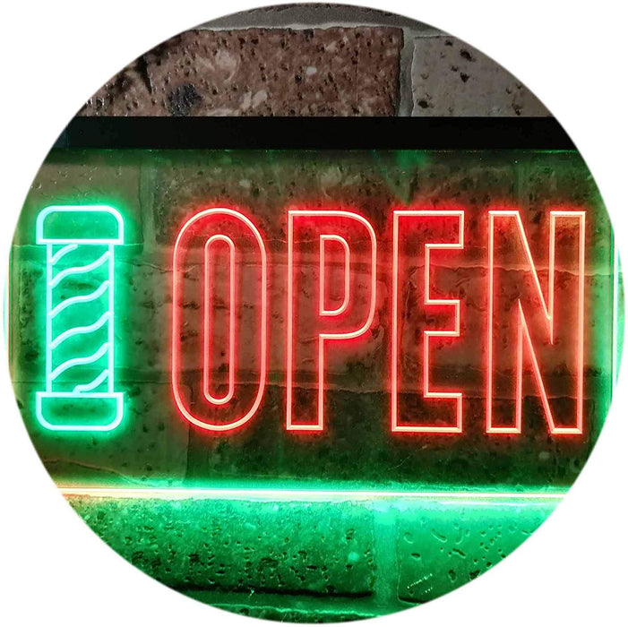 Barber Shop Pole Open LED Light Sign - Way Up Gifts