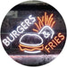 Hamburgers Burgers Fries LED Light Sign - Way Up Gifts