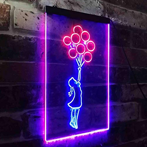 Balloon Girl Kids Room Decor LED Light Sign - Way Up Gifts