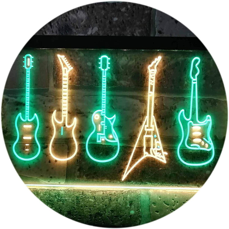 Music Guitar Set LED Light Sign - LED Gift Works