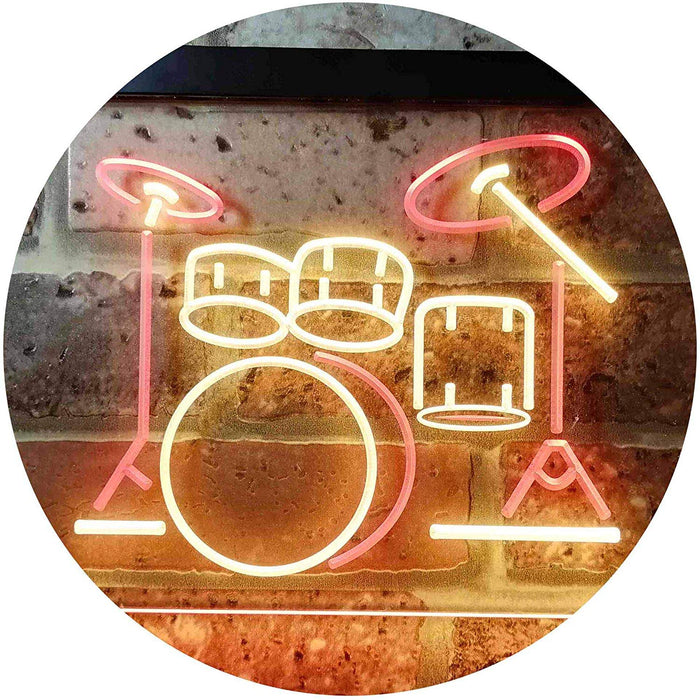 Drum Set Music Instruments LED Light Sign - Way Up Gifts